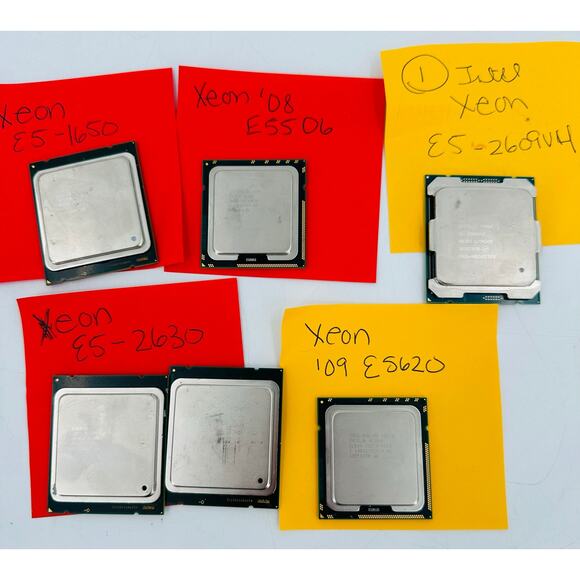 Intel Xeon Mixed Lot (6) E5-2609 E5506 E5-2630 E5-1650 E5620 CPU's Processors - Picture 1 of 11